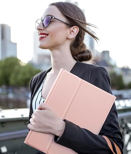 Harvopu Compatible for iPad 11th 10th Generation Case with Keyboard, Folio Cover with Pencil Holder, Multi-Touch Trackpad, 7 Color Backlit, Detachable Keyboard for iPad (A16) 11th/10th Gen (Light Pink thumbnail 8