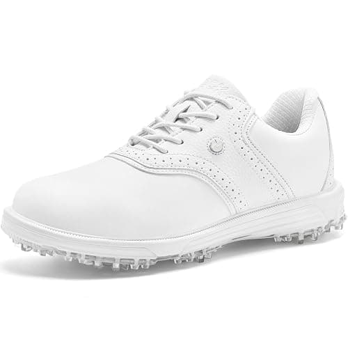 DARIBOM Mens Golf Shoes Traditions Fixed Nailless Sole Waterproof Spikeless Size 7.5-14 - Image 1