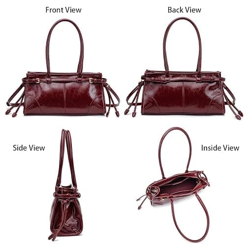 P. Atelier Women’s Shoulder Bag, Faux Leather Crossbody Handbag | Structured Design Detachable Strap Medium Size Lightweight Work & Everyday Use thumbnail 4