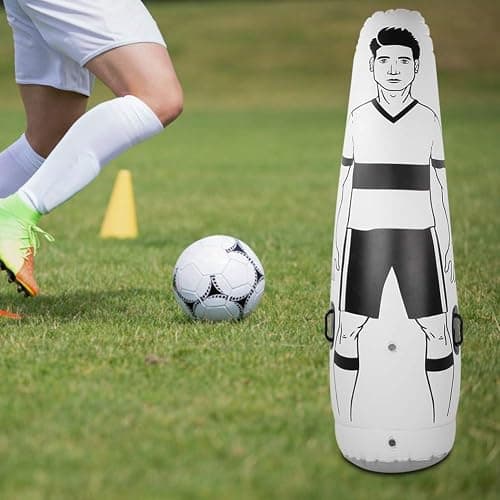 Soccer Dummy Defender, Inflatable Soccer Dummy Goalkeepr, High Protection Performance Safer Inflatable Kick Defender, Soccer Training Kick Defender for Football Game Football Training thumbnail 4