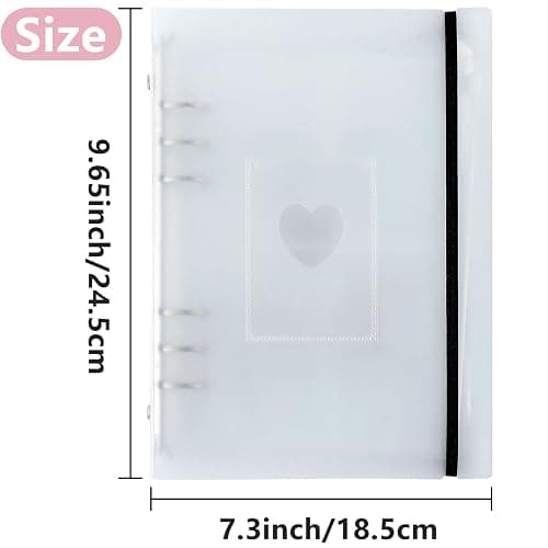 A5 Photocard Binder with 25 Pcs Inner 6 Ring, Clear K-Pop Korean Pop Photocard Holder Binder Book, 4 Photo Style Photo Card Album 1 Set with 1 Letter Sticker thumbnail 7