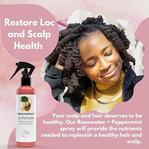 Rose Water For Locs, Daily Moisturizing Refreshing Spray, Rose Water For Hair, Rosewater and Peppermint Hair Scalp Moisturizer. (8 OUNCES) thumbnail 6