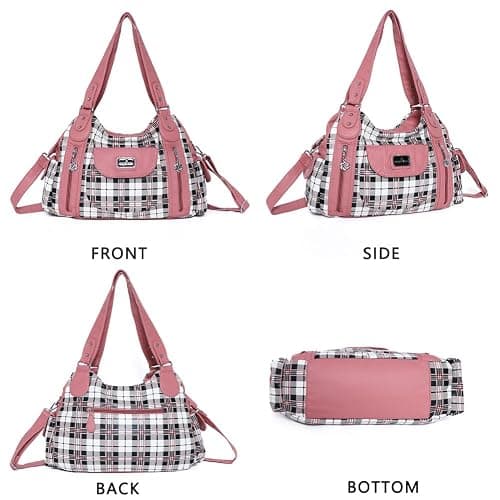 Angel Kiss Purses for Women, Large Shoulder Bag Hobo Tote Purse Mutipocket Faux Leather Satchel Hobo Purse thumbnail 4