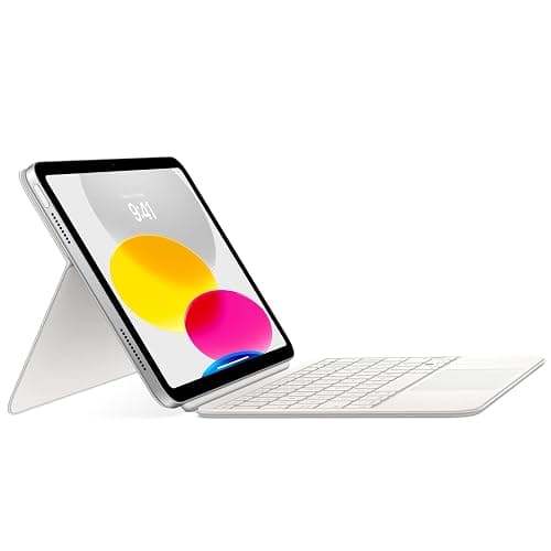 Apple Magic Keyboard Folio: tastiera e custodia per iPad (A16) e iPad (10ª generazione), design in due pezzi con tastiera staccabile e custodia che si aggancia magneticamente, Arabo – Bianca thumbnail 5