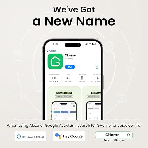 GHome Smart Plug Mini, WiFi Smart Outlet Plug Works with Alexa and Google Home, Timer Outlet with APP Control, 2.4GHz Network Only, No Hub Required, ETL FCC Listed (4 Pack), White thumbnail 5