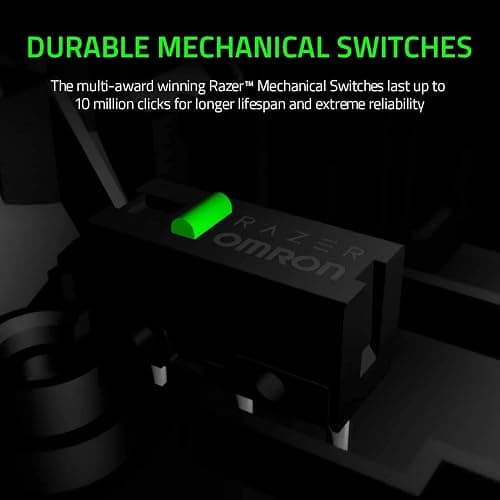 Razer DeathAdder Essential Gaming Mouse: 6400 DPI Optical Sensor - 5 Programmable Buttons - Mechanical Switches - Rubber Side Grips - Classic Black thumbnail 3