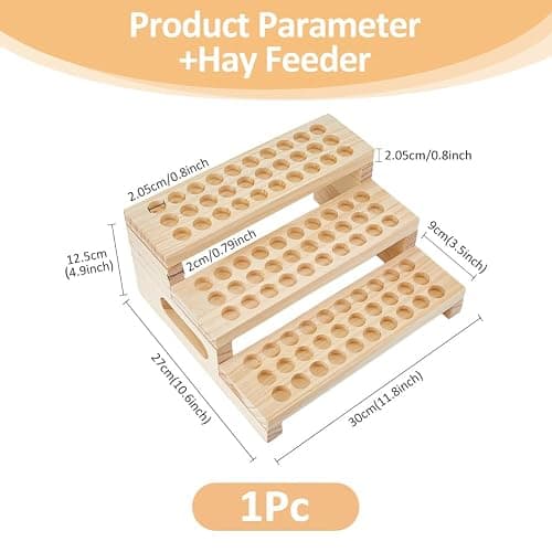 SUPERFINDINGS 1 Set 90 Slots Wooden Lipsticks Holder 3 Tier Tube Display Shelf Wood Tool Rack Wooden Essential Oil Display Storage Organizer for Cosmetic Lip Gloss Tool, Slot Diameter: 0.8" thumbnail 3
