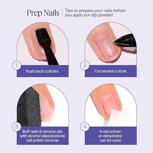 Nailboo Dip Powder Nail Kit – Includes 3 Custom Made Dip Powders, Gel Base Coat, Activator, Top Coat, Pro Tools for Salon-Quality Nails, No UV Light Needed, Multi-Color, 0.8oz Each thumbnail 5