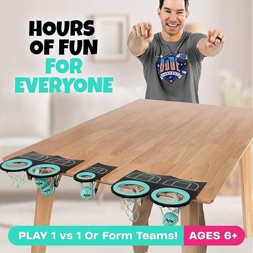 Dude Perfect Sticky Tic Tac Toe & Tabletop Roll Set | Indoor & Outdoor Games, Perfect Fun for Family Game Night & Parties, Birthday for Children, Kids & Adults | Ages 4+ & 6+ thumbnail 5