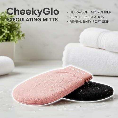 CheekyGlo Exfoliating Glove, 2PCS Sensitive Body Exfoliating Gloves, Korean Exfoliating Mitt & Deep Exfoliating Body Scrubber for Shower, Effective, Gentle, Reusable, Ideal for Smooth Skin thumbnail 4