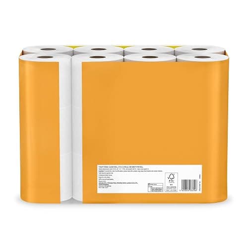 Our Essentials by Amazon Toilet Tissue Classic Roll, 2-ply, 24 Rolls (1 Pack of 24), 200 Sheets per Roll thumbnail 6