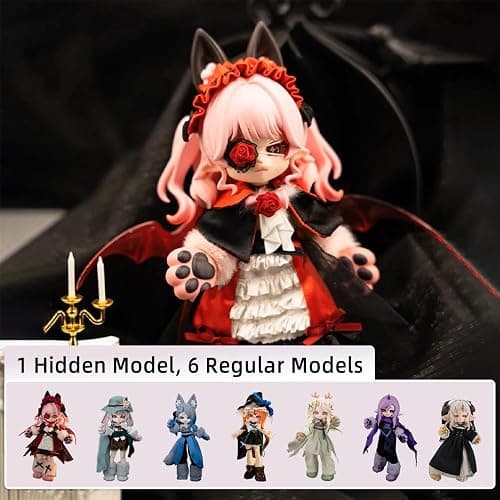 niannyyhouse BJD Blind Box Figurines, Dedicated to Luna Series, 1/12 Scale, Ball Jointed Doll with Clothes, Action Figure Collectable (6PCs) thumbnail 2