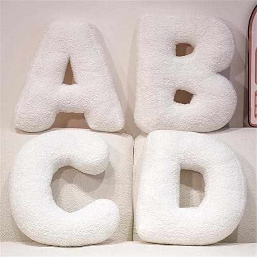 Shapeazy Letter Plush Pillow, Letter Hugging Throw Pillows, Decorative Initial Letter Shaped Throw Pillows for Bed Couch, Letter Pillows English Alphabet A to Z for Sofa Bedroom Living Room Decor (G) thumbnail 2