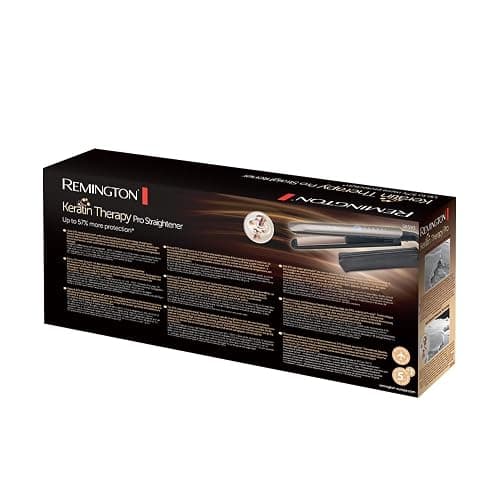 Remington Glätteisen Profi [Hitzeschutzsensor um Haarschäden zu verringern] Keratin Protect (hochwertige Keratin-Keramikbeschichtung mit Mandelöl) Digitales Display, 160-230°C, Haarglätter S8593 | Hitzeschutzsensor zur Verringerung von Haarschäden, Federnd gelagerte Stylingplatten, 15 Sekunden Aufheizzeit thumbnail 11