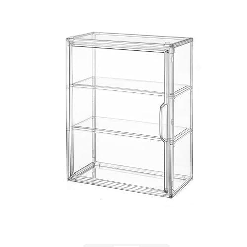 Three Layer Transparent Display Cabinet, Stackable Acrylic Storage Cabinet, dust-Proof and Moisture-Proof Desktop for Character Display Cabinet thumbnail 9