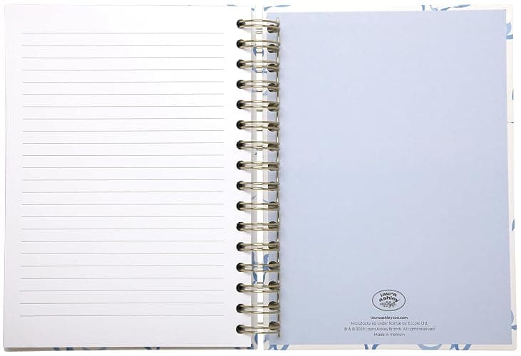 Laura Ashley A5 6x8 Hardcover Spiral Journal 256 Lined Pages for Women | English Garden Floral Cover with Gilded Page Edges, Double-Wire Binding Lays Flat for Note Taking and Planning thumbnail 6
