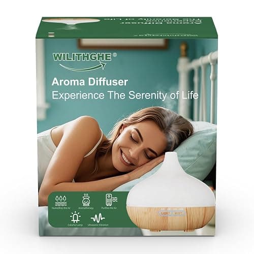Aroma Diffuser Set for Essential Oils 500 ml Remote Control, 14 LED Colours & 4 Timer Settings - Ideal for Relaxation, Wellness & Aromatherapy thumbnail 3