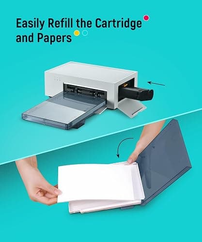 Liene Amber M100/M200/M110/M210 4x6'' Photo Printer 40 Sheets Photo Paper & 1 Cartridge Refill Only for DHP512/DHP513/DHP514/DHP515 thumbnail 8