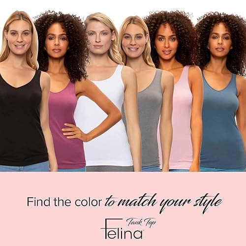 Felina Reversible Cotton Womens Tank Top | 4-Pack thumbnail 3