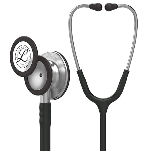 3M Littmann Classic III Monitoring Stethoscope, 5620, More Than 2X as Loud, Weighs Less, Stainless Steel Chestpiece, 27" Black Tube - Image 1