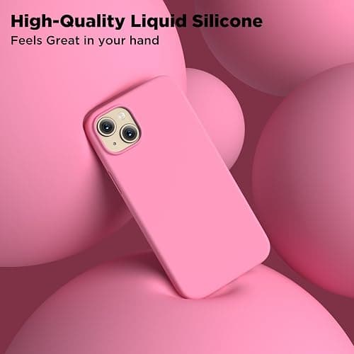 COFFKER Silicone for iPhone 15 Plus Case, Phone Cover, Tender Pink | Full Body Protection, Shockproof Slim Phone Case with Anti-Scratch Microfiber Lining thumbnail 4