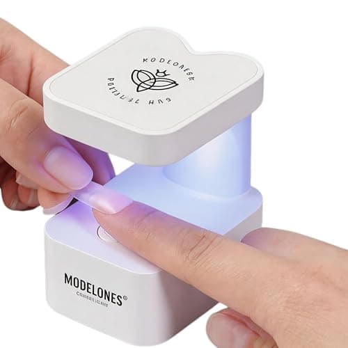 modelones Mini UV Light for Gel Nails Flash Curing 2 Timers Nail Stuff | White UV Light for Gel Nails Fast Extension System, Portable Manicure UV LED Light for Gel Nail Polish DIY Nail Art - Image 1