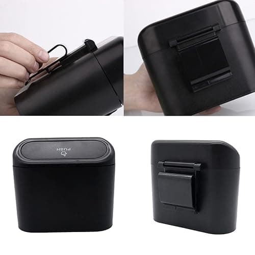 SGLRT Car Trash Can Bin with Lid - 2 Packs Universal Black Vehicle Mini Leakproof Garbage Can Bin with 40pcs Trash Bags Car Organizers and Storage for Front Back Seat Accessories for Auto Office Home thumbnail 6