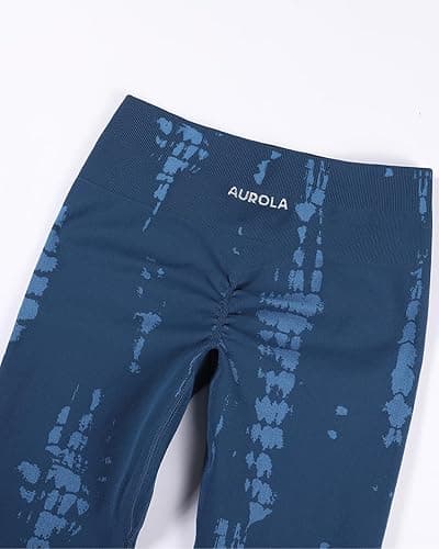 AUROLA Serpent Snake Seamless Scrunch Workout Leggings for Women,Girls Squat Proof Ribbed Thick Active Gym Pants thumbnail 5