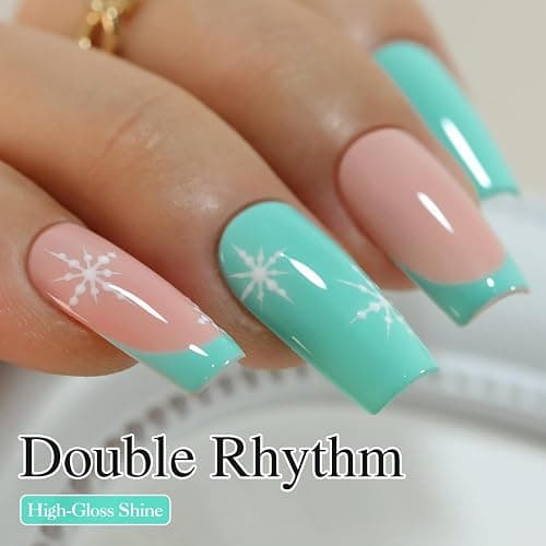 Double Rhythm 15ML Gel Nail Polish Pure Sheer Same Color Same Bottle Soak Off Gel Polish Art Manicure Salon DIY at Home for Women (Sea Blue-A1124) thumbnail 3
