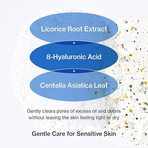 YUMU Licorice Deep Pore Facial Cleanser, for Double Cleansing, Centella Asiatica + Ceramide NP + Glycerin, Hydrating Gel Cleanser, Blackhead Remover, Korean Skincare (150ml/5.07 fl.oz.) thumbnail 5