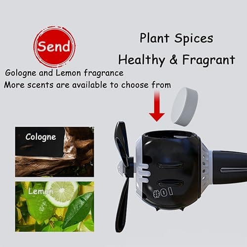 Black Dog Pilot Car Air Fresheners Cute Dog Airplane Car Diffuser Rotating Propeller Air Outlet Vent Fresheners Auto Vent Cute Air Freshener with 2 Packs Replacement Tablets Creative Car Perfume thumbnail 3