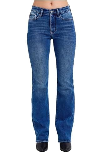 Judy Blue Mid Rise Bootcut Jeans with Thermal Lining thumbnail 2