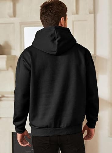 JMIERR Mens Casual Cotton Hooded Collar Drawstring Hoodies Pullover Sweatshirts Casual Long Sleeve Shirts thumbnail 2