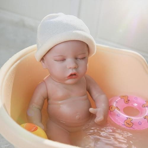 CARANOVO Lifelike Reborn Baby Dolls - 12 Inch Full Body Vinyl Realistic Baby Doll Sleeping Newborn Real Life Small Baby Doll for 3 + Year Old Kids thumbnail 2
