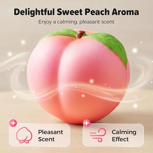 Peach Squishy, 2026 New Soft Stress Relief Squeeze Charm, Kawaii Decor for Home & Office, Relaxing Sensory Fidget for Daily Use (Pink, 3 Pack) thumbnail 4
