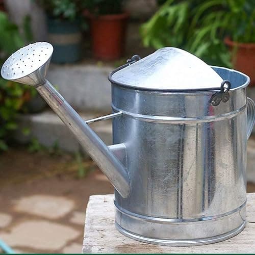 Watering Can, 15L Metal Watering Can Galvanized Iron Sheet Watering Can Large Capacity Watering Irrigation Garden Plant Flower Watering Bucket Gardening Watering Tool(25 * 25 * 28CM/15L) thumbnail 2