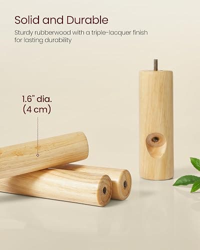 VASAGLE Solid Wood Coat Rack, Free Standing Tree-Shaped Coat Rack with 8 Hooks, 3 Height Options, for Clothes, Hats, Bags, Living Room, Bedroom, Home Office, Jelly Pink URCR004R01 thumbnail 6