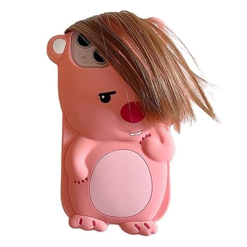 QoKcoahn Case Compatible with iPhone 17,Cute 3D Kawaii Funny Ugly Beaver Cartoon Cover with Keychain Soft Silicone Gel Drop Protector Women Girls - Image 1
