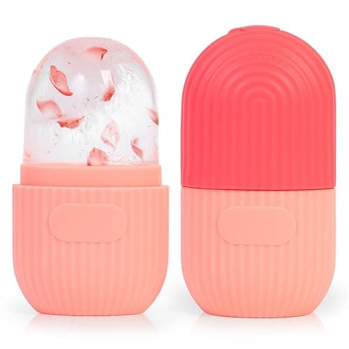 SunMine Ice Roller for Face and Eyes Ice Cube Roller Frozen Rollers Reusable Silicone Beauty Tool for Man and Woman Skin Care (Pink) - Image 1