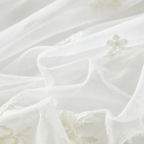 Brandream Luxury Ivory White Lace Bed Skirt Queen Size Split Corners Romantic Vintage Girls Bed Cover Dust Ruffle Bed Skirts 18 Inch Drop thumbnail 7