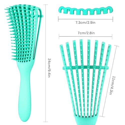 3 Pack Hair Detangler Brush for Afro America/African Textured 3a to 4c Kinky Wavy/Curly/Coily/Wet/Dry/Oil/Thick/Long Hair, Detangling Brush for Natural, Exfoliating Your Scalp for Beautiful thumbnail 3