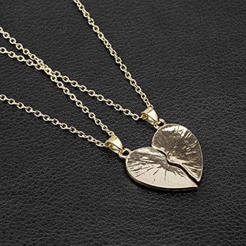 Best Friends Necklace for 2 Girls BFF Half Heart Shaped Necklaces for Women Bestie Gifts Necklaces Match Necklace for Best Friends Female Friendship Necklace thumbnail 4