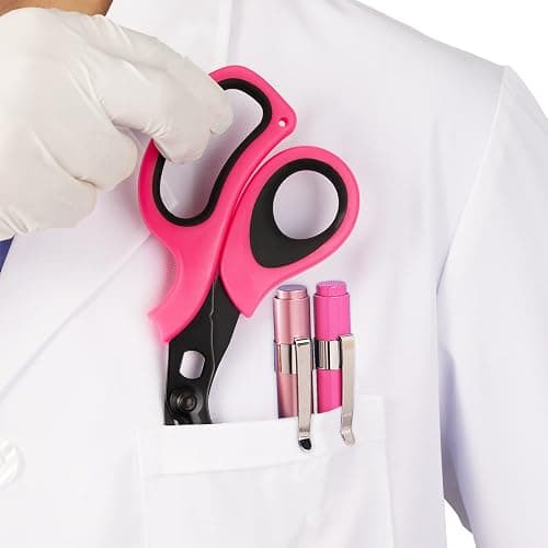 MEUUT 3 Pack Pen light & Medical Scissors-One Pantented Trauma Scissor Two LED Penlight with Pupil Gauge -8" Bandage Scissor for Nurse Doctor EMT thumbnail 2