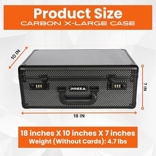 PREZA Graded Card Storage Box - Premium Trading Card Case for Graded Sports and TGC Collectibles - Carbon Fiber Slab Case Storage (X-Large) thumbnail 8