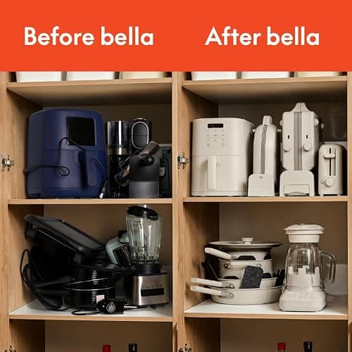 Bella 10"x 20" Ceramic Fold-n-Store Dual Temp Griddle, Fits-anywhere Kitchenware, EverGood Ceramic Nonstick Coating, 2 Temperature Zones up to 400°F​, Dishwasher Safe Drip Tray, 1500 Watt, Oatmilk thumbnail 9