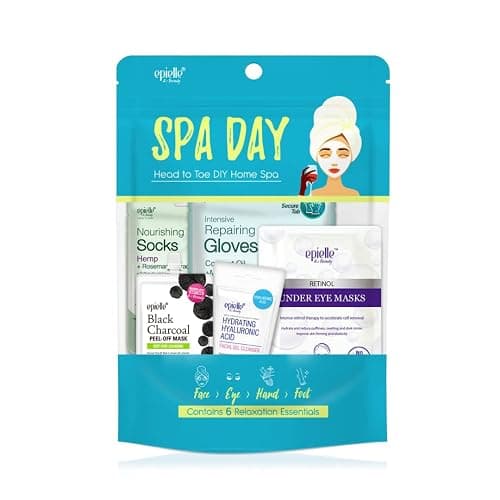 Epielle Spa Day Kit, 6 Relaxation Essentials, Hydrating & Detoxifying for Radiant Skin, At-Home Spa Kit, Self Care Gifts for Women, Korean Skin Care Set, Stocking Stuffers, Thanksgiving Essentials thumbnail 2