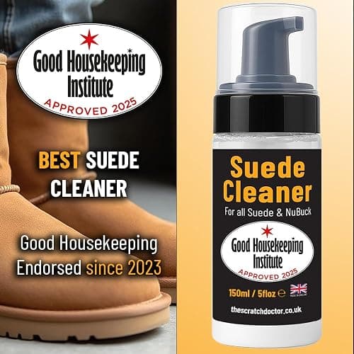 Suede & Nubuck Cleaner Foam 150ml for Shoes, Boots, Sandals, Trainers | Clean & Protect Dirt & Stains | Includes 3 Sided Suede Brush & Cleaning Cloth thumbnail 5