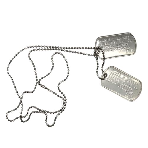 James Bucky Barnes Military Army Dog Tags - Stainless Steel - Ball Chain Included - Cosplay Prop - Image 1