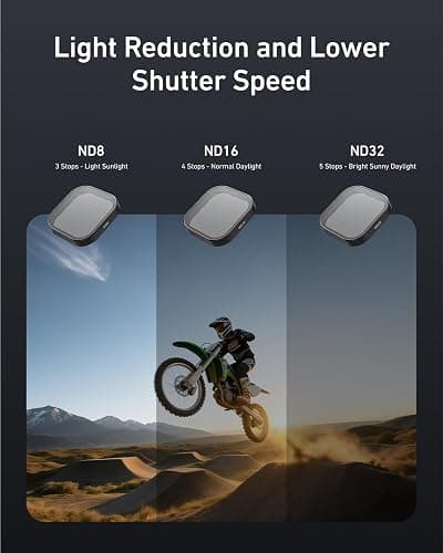 TELESIN 3 Pack filtri a densità neutra ND8 ND16 ND32 compatibile con GoPro Hero 11 Hero 10 Hero 9 - Lens Filter Kit Lens Protector per Go Pro 9 Accessori per fotocamera thumbnail 3