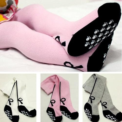 XPX Garment 3er Set Kinder-Strumpfhosen für Mädchen Baby-Strumpfhosen Anti-Rutsch-Baumwollsocken 0-3 Jahre - 6-12 Monate - Mehrfarbig thumbnail 2